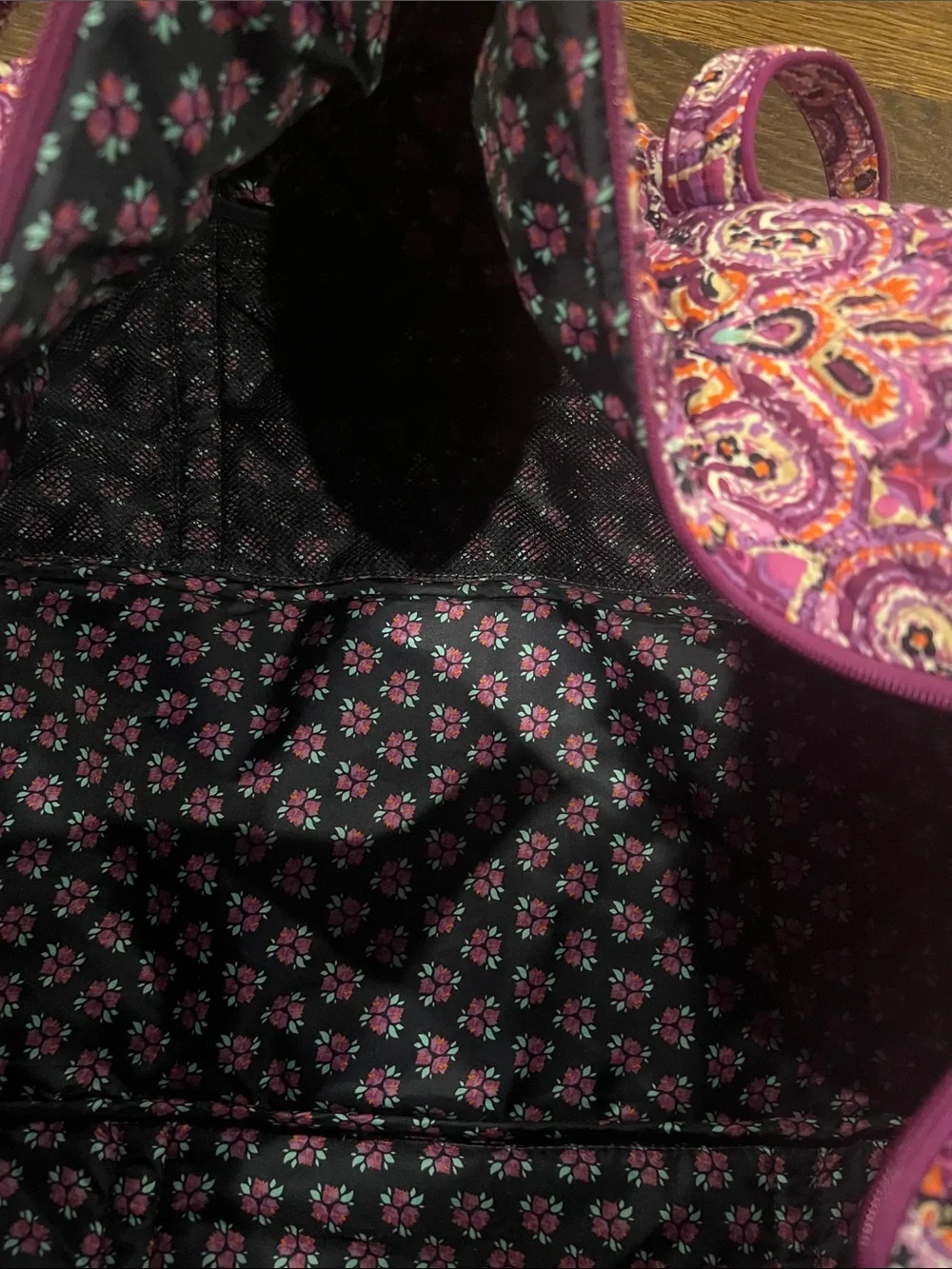 Vera Bradley Pink Paisley Quilted Tote